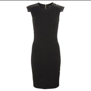 TED BAKER EADHA SHOULDER DETAIL DRESS IN BLACK XS